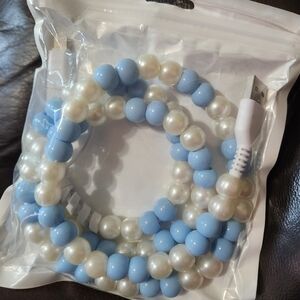 2 in 1  Beaded USB Cable Charger